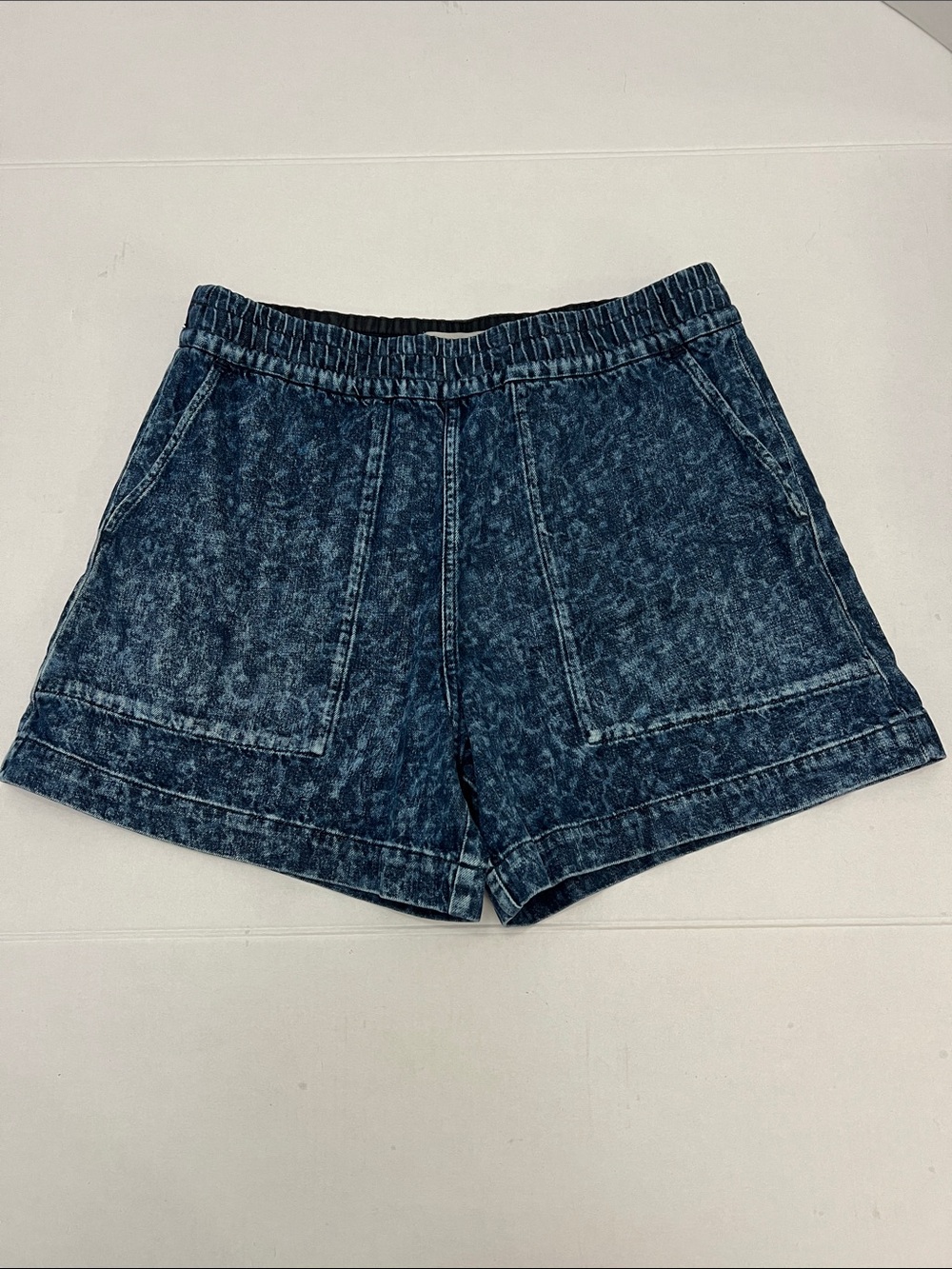 EVERLANE SUMMER DENIM DRAWSTRING PULL ON COTTON SHORTS BLUE WOMEN’S LARGE